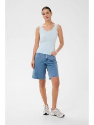 Kaffe Top w kolorze błękitnym rozmiar: S. Niebieskie topy Kaffe, s, bez wzorów, bez kołnierzyka, bez ramiączek. Za 78.99 zł.