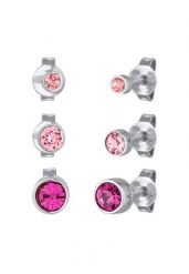 Elli Damskie kolczyki do uszu z kryształkami w kolorze różowym z pozłacanego srebra próby 925 Sterling Silver Kolczyki 1 ct. Czerwone kolczyki Elli, pozłacane. Za 293.99 zł.