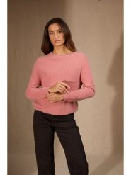 Perfect Cashmere Kaszmirowy sweter "Oceane" w kolorze jasnoróżowym rozmiar: XXL. Różowe swetry Perfect Cashmere, xxl, bez wzorów, z kaszmiru, bez ramiączek. Za 478.99 zł.