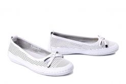 ARTIKER RELAKS 58C0783 white, baleriny damskie. Białe baleriny Artiker Relaks, bez wzorów, ze skóry, bez obcasa, bez zapięcia. Za 148.67 zł.