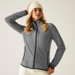 Bluza damska rozsuwana Descend II Dare 2b. Czarne bluzy Dare 2b, na zimę, bez wzorów, z dzianiny, sportowe, bez ramiączek, bez kaptura. W wyprzedaży za 290.00 zł.