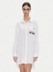 DKNY Koszula nocna YI30048 Biały Relaxed Fit. Białe koszule nocne DKNY, xl, bez wzorów, z bawełny, bez ramiączek. Za 279.99 zł.