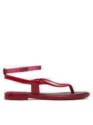 Melissa Sandały jeszc33567 Bordowy. Czerwone sandały Melissa, bez wzorów, z tworzywa sztucznego, bez obcasa, na płaskiej podeszwie, bez zapięcia. Za 219.99 zł.