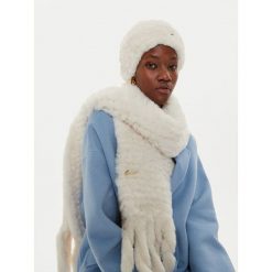 Szalik Guess. Brązowe szaliki i kominy Guess, z aplikacjami. Za 379.99 zł.
