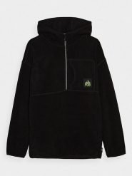4F Bluza polarowa w kolorze czarnym rozmiar: M. Czarne bluzy z kapturem 4f, m, bez wzorów, z polaru. Za 87.81 zł.