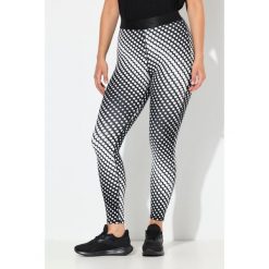 Damskie Legginsy sportowe kropki szybkoschnące elastyczny pas. Czarne legginsy sportowe Ulla Popken, plus size, bez wzorów, z elastanu. Za 199.99 zł.