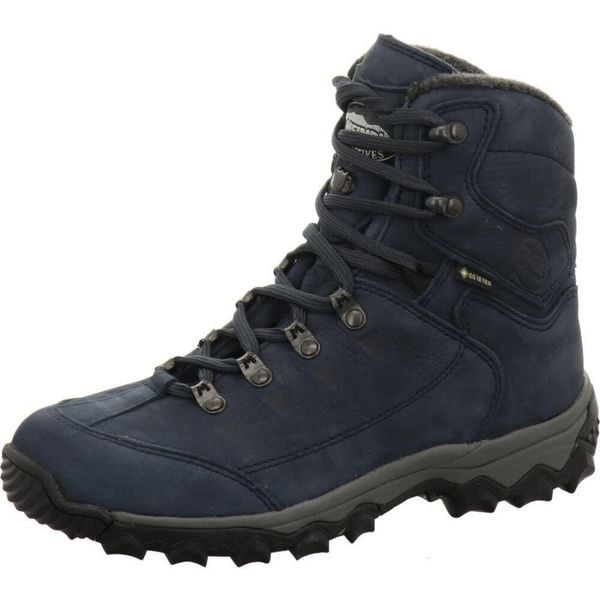 Buty trekkingowe damskie Meindl Ohio Winter Gtx. Niebieskie buty trekkingowe MEINDL, bez wzorów, z materiału, za kostkę, bez zapięcia. Za 779.00 zł.