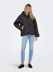 ONLY Kurtka pikowana "Juliet" w kolorze czarnym rozmiar: XL. Czarne kurtki ONLY, xl, bez wzorów, bez kaptura. Za 130.99 zł.