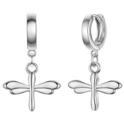 Yokoamii Kolczyki kola z motywem wazki z posrebrzanego metalu 1 ct Damski. Szare kolczyki Yokoamii, metalowe. Za 149.99 zł.