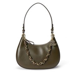 Torebka LAUREN RALPH LAUREN. Zielone torebki klasyczne Lauren Ralph Lauren, bez wzorów, klasyczne, bez dodatków. Za 1,599.00 zł.
