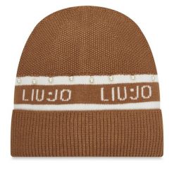 Czapka Liu Jo. Brązowe czapki zimowe Liu Jo, bez wzorów. Za 269.99 zł.
