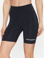 Converse Szorty sportowe Wordmark 10024539-A01 Czarny Slim Fit. Czarne szorty sportowe Converse, bez wzorów, z bawełny, na fitness i siłownię. Za 89.99 zł.