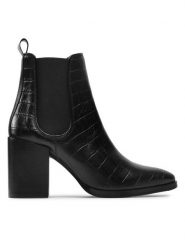 Rage Age Botki RA-67-06-000507 Czarny. Czarne botki Rage Age, bez wzorów, ze skóry, bez obcasa, na słupku, bez zapięcia. Za 319.99 zł.