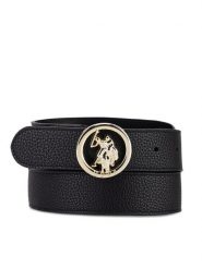 U.S. Polo Assn. Pasek AIUXT2336WVP Czarny. Czarne paski U.S. Polo Assn., bez wzorów, ze skóry. Za 159.99 zł.