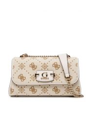 Guess Torebka Neda HWCP96 54210 Beżowy. Brązowe kopertówki Guess, z aplikacjami, z materiału, wizytowe, bez dodatków. Za 309.99 zł.
