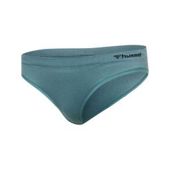 Damskie figi bezszwowe Hummel Juno Hipster. Niebieskie figi Hummel, bez wzorów, z bawełny, z standardowym stanem. Za 95.00 zł.