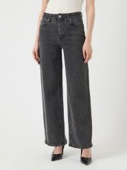 YAS Dżinsy - Comfort fit - w kolorze antracytowym rozmiar: W29/L32. Czarne jeansy YAS, l, z aplikacjami, ze skóry, klasyczne. Za 204.45 zł.