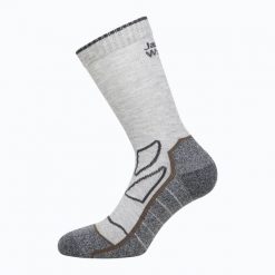 Skarpety Jack Wolfskin Vojo Sock Cl C. Szare skarpetki Jack Wolfskin, bez wzorów, z elastanu. Za 69.99 zł.