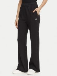 Calvin Klein Jeans Spodnie dresowe Monogram LV047H220G Czarny Regular Fit. Czarne spodnie dresowe Calvin Klein Jeans, bez wzorów, z bawełny. Za 369.99 zł.
