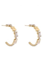 Guess Kolczyki JUBE05 505JW Złoty. Żółte kolczyki Guess, metalowe. Za 259.99 zł.