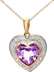 Rinani Złoty naszyjnik z diamentową zawieszką - dł. 46 cm rozmiar: onesize. Różowe naszyjniki Rinani, z materiału, z ametystem, złote. Za 2,805.99 zł.