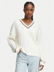 Robe di Kappa Sweter Vintage 64123FW Kremowy Regular Fit. Białe swetry Robe di Kappa, m, bez wzorów, z syntetyku, vintage, bez ramiączek. Za 249.99 zł.
