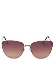 JENNY Okulary przeciwsłoneczne 4WF-016-SS25 Złoty. Żółte okulary przeciwsłoneczne Jenny, bez wzorów, z tworzywa sztucznego, metalowe. Za 39.99 zł.