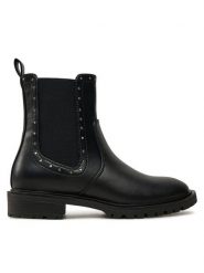 ONLY Sztyblety 15329997 Czarny. Czarne botki ONLY, bez wzorów, ze skóry, bez obcasa, na płaskiej podeszwie, bez zapięcia. Za 149.99 zł.
