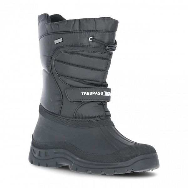Buty Śniegowe Dodo Pull On Winter. Czarne buty trekkingowe Trespass, bez wzorów, z gumy, bez zapięcia, narciarskie. Za 313.99 zł.