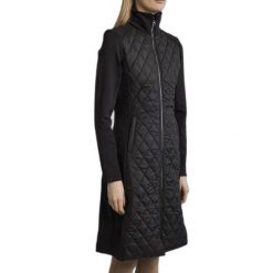 Damska długa kurtka Montar Quinn. Czarne kurtki MONTAR, bez wzorów, z puchu, bez kaptura. Za 546.50 zł.