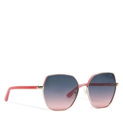 Okulary przeciwsłoneczne Guess. Czerwone okulary przeciwsłoneczne Guess, z aplikacjami. Za 429.99 zł.