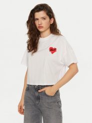 KARL LAGERFELD T-Shirt A1W17074 Biały Regular Fit. Białe t-shirty KARL LAGERFELD, xxl, bez wzorów, z bawełny, bez kołnierzyka, bez ramiączek. Za 249.99 zł.