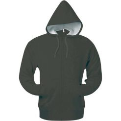 Bluza z kapturem z kieszeniami kangurkami Kariban. Zielone bluzy KARIBAN, l, bez wzorów, z bawełny, bez ramiączek, z kapturem. Za 267.00 zł.