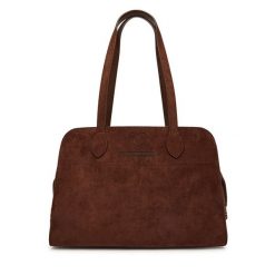 Torebka LOVE MOSCHINO. Brązowe torebki klasyczne Love Moschino, bez wzorów, klasyczne, bez dodatków. Za 839.99 zł.