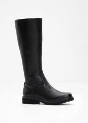Botki marki Tamaris. Czarne botki bonprix, bez wzorów, bez obcasa, bez zapięcia. Za 409.99 zł.