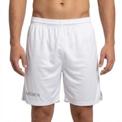 Krótkie Spodenki do Siatkówki Treningowe Damskie Białe. Białe szorty sportowe LEGEA, bez wzorów, z bawełny, do biegania. Za 68.00 zł.