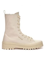 Superga Botki w kolorze beżowym rozmiar: 37. Brązowe botki Superga, bez wzorów, bez obcasa, bez zapięcia. Za 108.49 zł.
