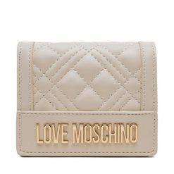 Mały Portfel Damski LOVE MOSCHINO. Brązowe portfele Love Moschino, bez wzorów. Za 299.99 zł.