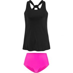 Tankini (2 części) bonprix czarno-różowy. Bikini bonprix. Za 79.99 zł.