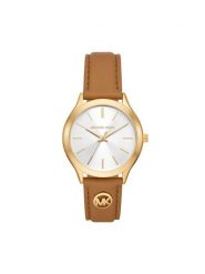 Michael Kors Zegarek Slim Runway MK7465 Złoty. Żółte, analogowe zegarki Michael Kors, złote. Za 669.99 zł.