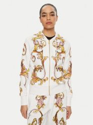 Versace Jeans Couture Bluza 78HAI3P6 Biały Regular Fit. Białe bluzy Versace Jeans Couture, xs, bez wzorów, z bawełny, bez ramiączek, bez kaptura. Za 859.99 zł.