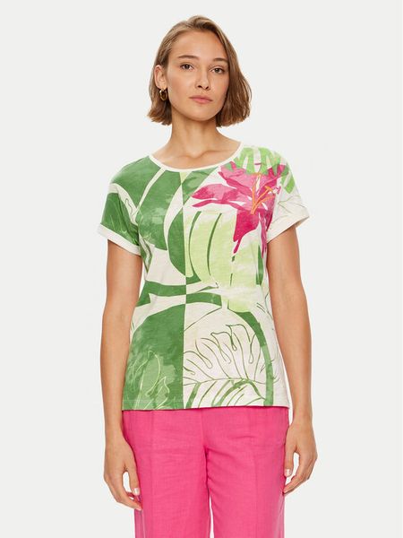 Olsen T-Shirt 11104863 Kolorowy Regular Fit. T-shirty Olsen, bez wzorów, z bawełny, bez kołnierzyka, bez ramiączek. Za 179.99 zł.