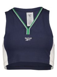 Reebok Top w kolorze granatowym rozmiar: M. Niebieskie topy Reebok, m, bez wzorów, bez kołnierzyka, bez ramiączek. Za 61.75 zł.