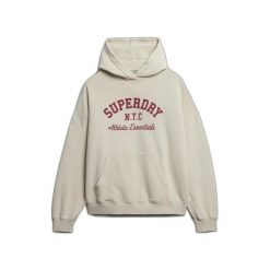 Bluza damska z kapturem Superdry Athletic Essentials Relax. Brązowe bluzy z kapturem Superdry, bez wzorów, z kapturem. Za 284.00 zł.