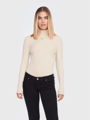 ONLY Golf Karol 15165075 Beżowy Slim Fit. Brązowe swetry ONLY, m, bez wzorów, z wiskozy, bez ramiączek. Za 79.99 zł.