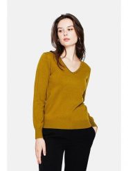 ASSUILI Sweter w kolorze oliwkowym rozmiar: 36. Zielone swetry Assuili, bez wzorów, klasyczne, bez ramiączek. Za 113.99 zł.