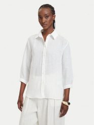 Marella Koszula Girello 2615111122 Biały Regular Fit. Białe koszule Marella, bez wzorów, ze lnu, bez kołnierzyka, bez ramiączek. Za 499.99 zł.