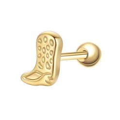 Glanzstücke München Piercing Cowboystiefel z srebra próby 925 w kolorze zlotym Kolczyki 1 ct Damski. Żółte kolczyki Glanzstücke München, pozłacane. Za 110.49 zł.