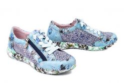 LAURA VITA 0007840 Joctao 06 cobalt, półbuty damskie. Niebieskie półbuty wsuwane LAURA VITA, bez wzorów, bez obcasa. Za 449.90 zł.