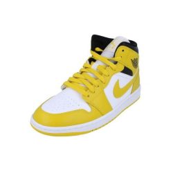 Buty damskie Nike Air Jordan 1 Mid. Żółte buty do biegania Nike, bez wzorów, bez zapięcia, do biegania, Nike Air Jordan. Za 549.99 zł.